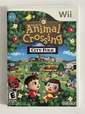 Animal Crossing: City Folk (Nintendo Wii, 2008) Complete w/ Inserts & Tested